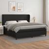 Vidaxl Continental Bed With Mattress, Black, Faux Leather 200X200 Cm
