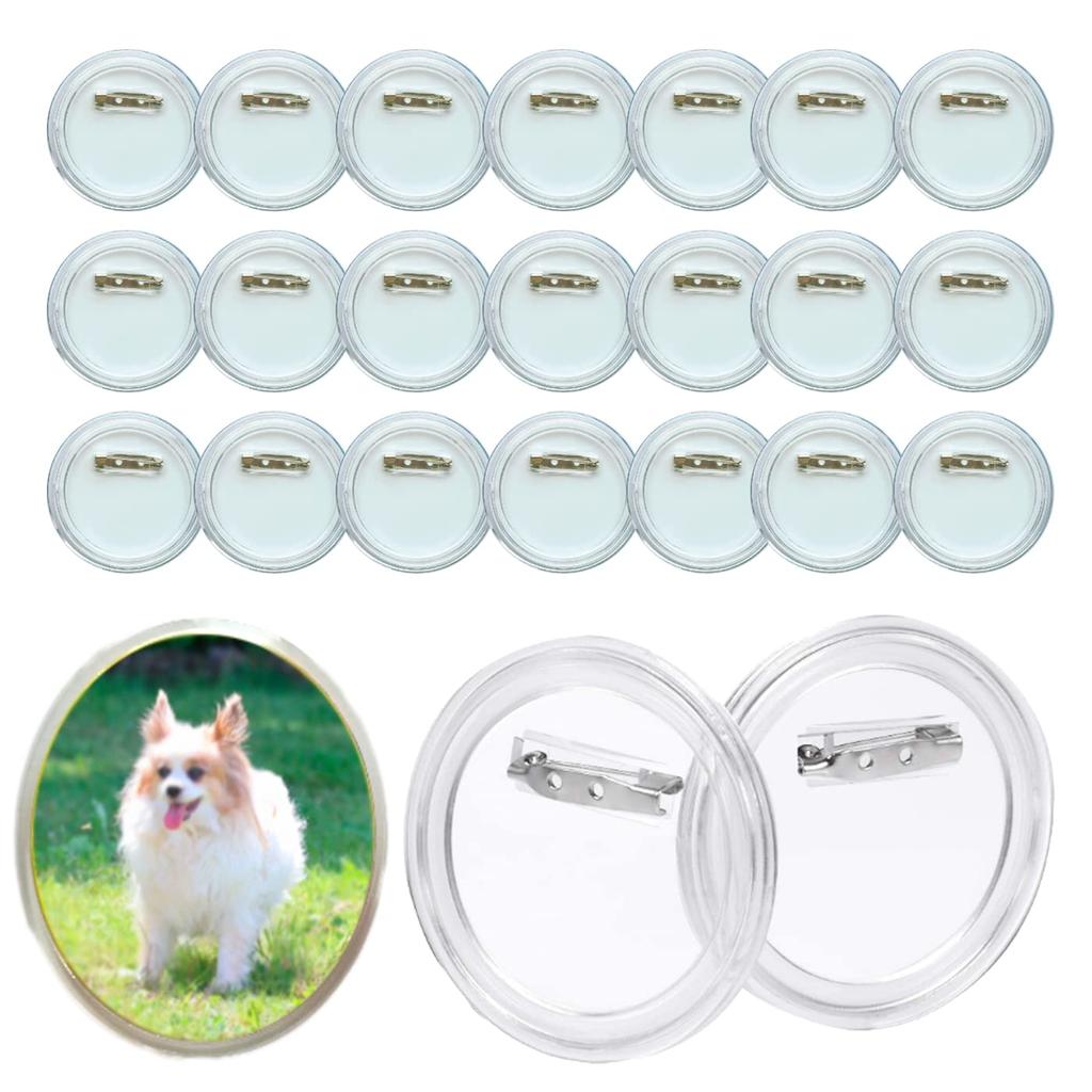Acrylic 30 Clear Photo Pin DIY Photo Badges S.fields.inc Brooches, Pieces, Badges, Badges, Badges, (58mm)