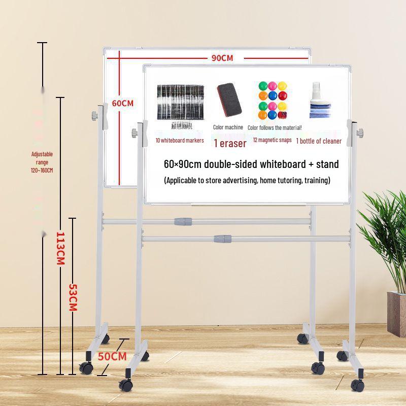Tablă Albă Magnetică Mobilă - Tablă Ștergătoare pentru Scris și Desen pentru Casă, Predare și Training