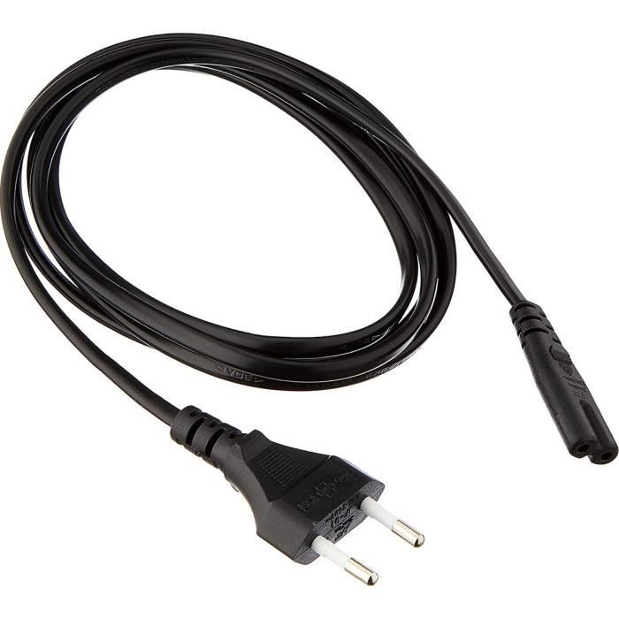 Waytex 51130 Cable d'alimentation C7 longueur 1,80m noir
