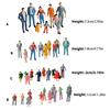25Pcs Assorted Poses Model Train Layout Miniature People Figurines Perfect For DIY Crafts And Exhibits Decoration