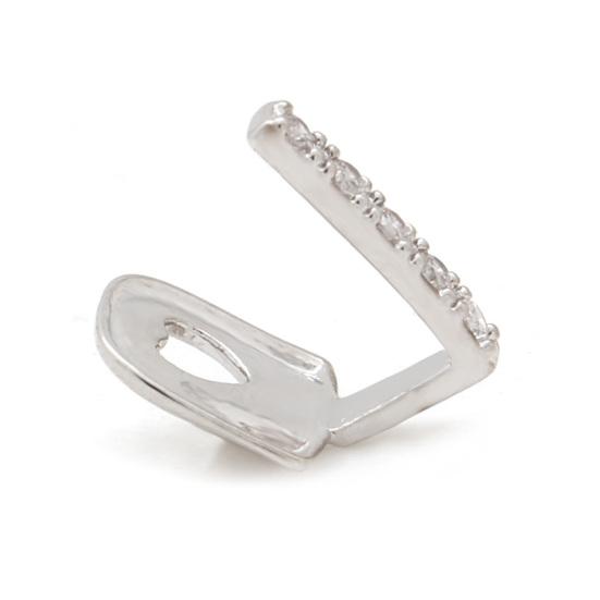 Teeth Braces Heart Shape Cubic Zirconia Men Women Hip Hop Vertical Stick Braces for Halloween