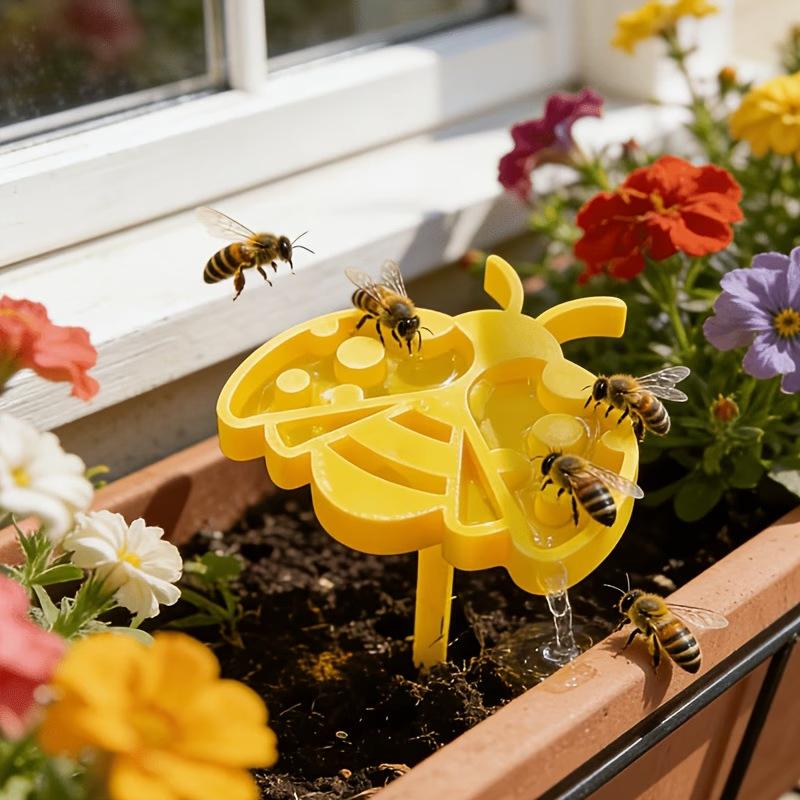 Insect Waterer Bee Feeding Basin Insect Feeding Device with Support Garden Decoration Insect Beetle Bee Drinking Device