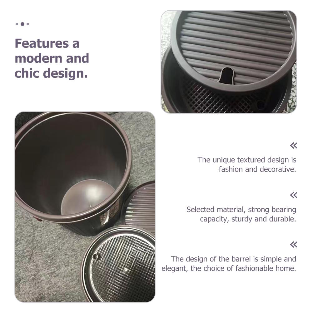 Tea Ceremony Storage Bins with Lids Garbage Container Tea Dregs Drainage Bucket Trash Can Waste Mini