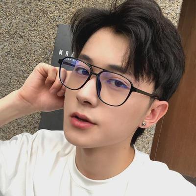 Unisex Black Frame Glasses with Myopia Lenses for Mobile and Computer Use - Large Frames Suitable for Round Faces