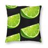 Lime Wedge Fruit Square Pillowcase Polyester Linen Velvet Creative Zip Decorative Pillow Case Home Cushion Cover x