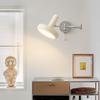 Nordic French Cream Retractable Wall Sconce for Bedroom, Children's Room, and Study