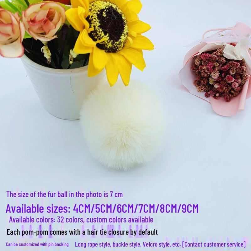 5 cm bunter Plüschball für selbstgemachten Schmuck, Kleidung und Accessoires