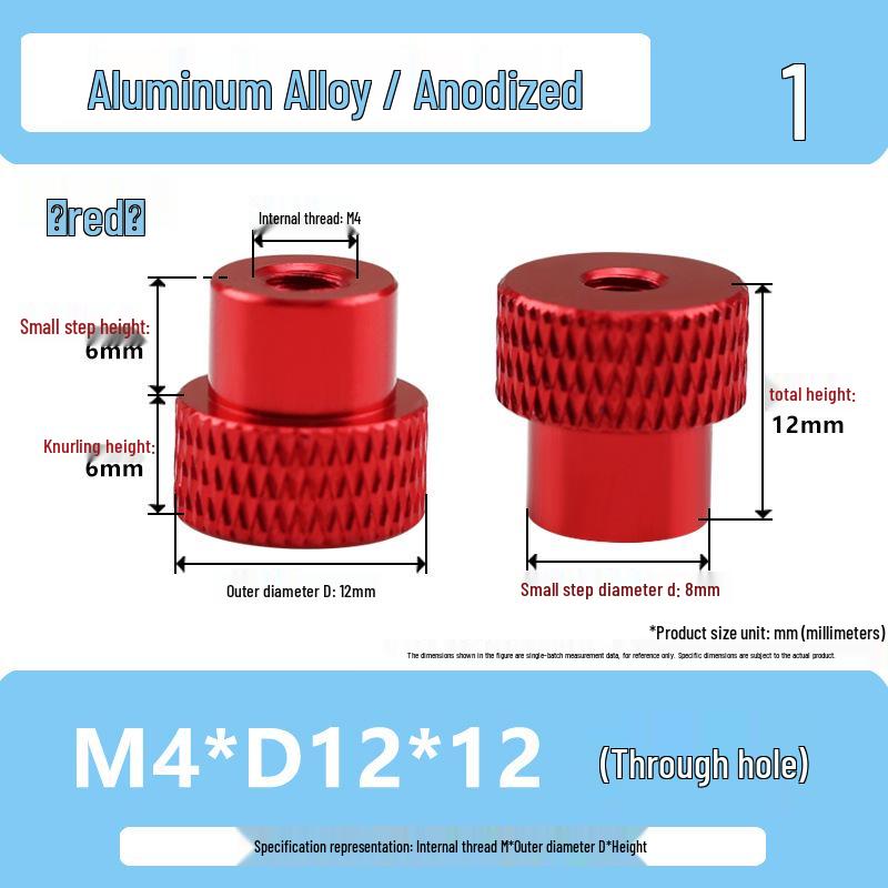 National Standard Aluminum Knurled Hand-Twist Nut M3-M10