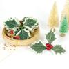 Holiday Party Christmas Decorations Handcraft Accessories Artificial Leaf Berry Fake Fruit Plant