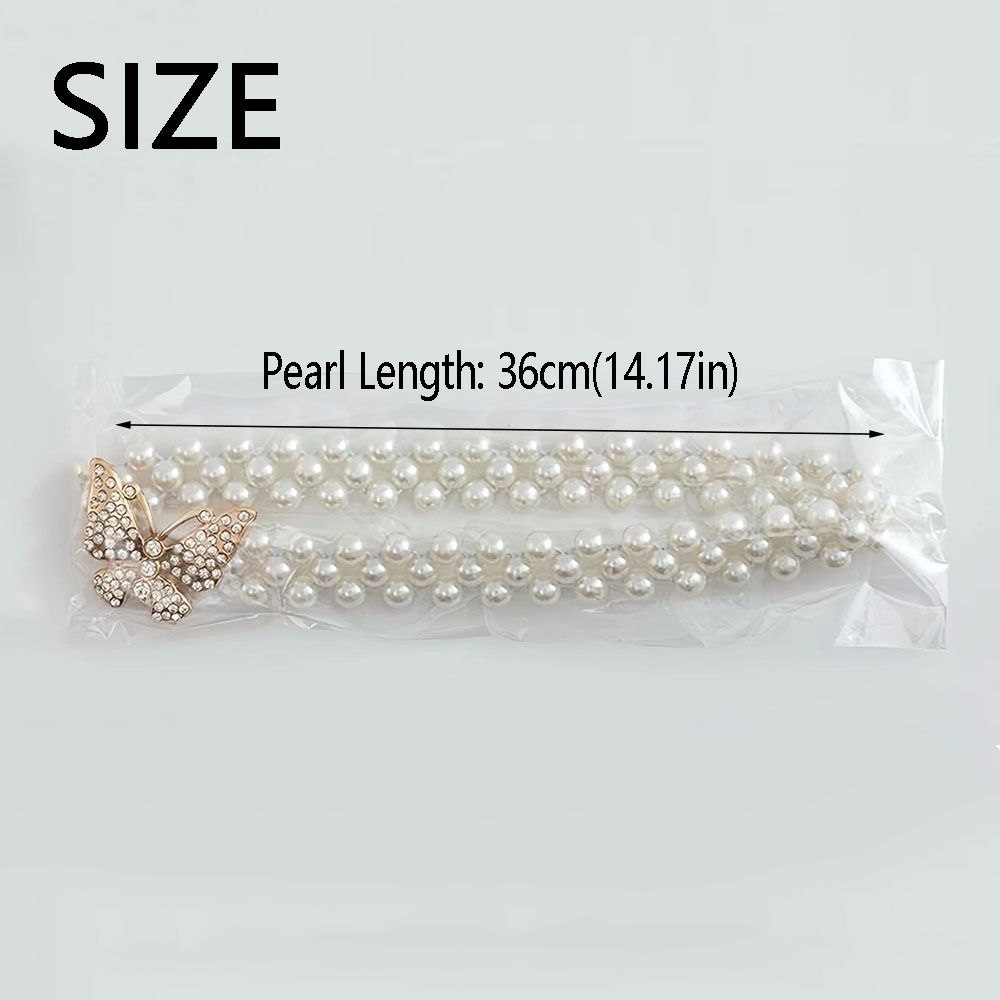 Creative Imitation Pearl Curtain Ties Butterfly Clips Window Curtain Tie Belts Shower Curtains