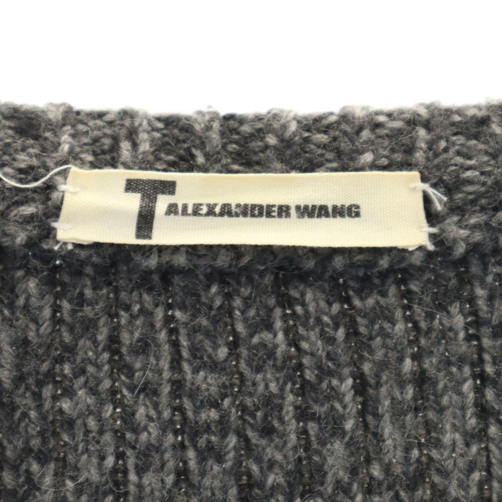 Alexander Wang Long sleeve V neck sweater XS Charcoal gray knit Women Used