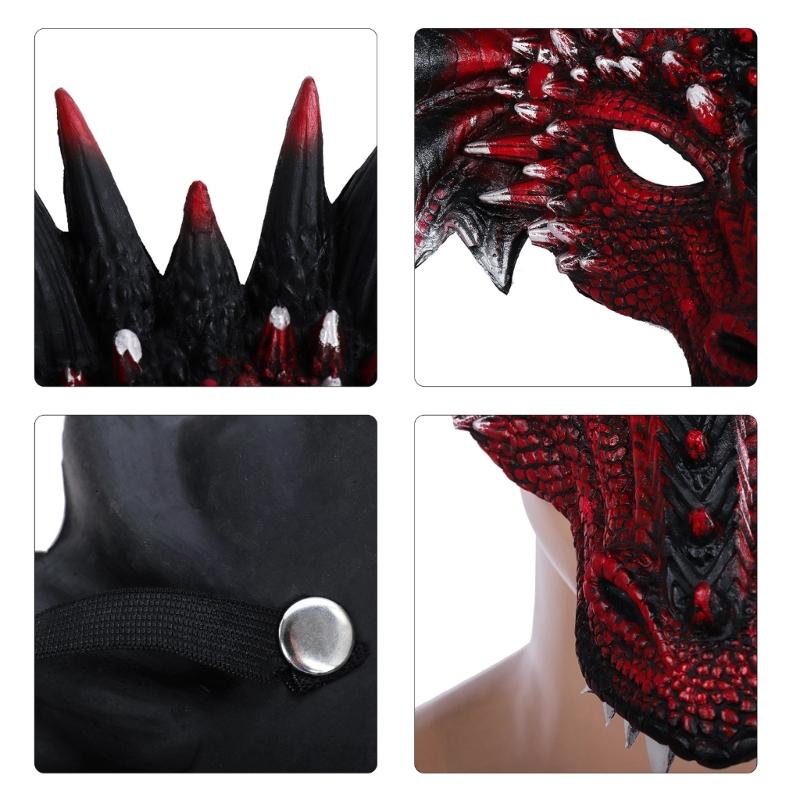 Halloween Animal Mask Animal Dragon Mask Masquerade Party Mask for Birthday Festival Holiday Carnivals Cosplay