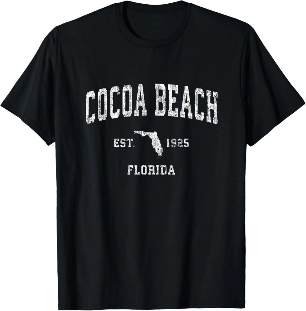 Cocoa Beach Florida FL Vintage Athletik Sport Geschenk Unisex T-Shirt