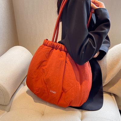 Large Capacity Handbags for Women Winter String Canvas Female Bag Casual Solid Color Messenger Shoulder Bag Ladies Purse