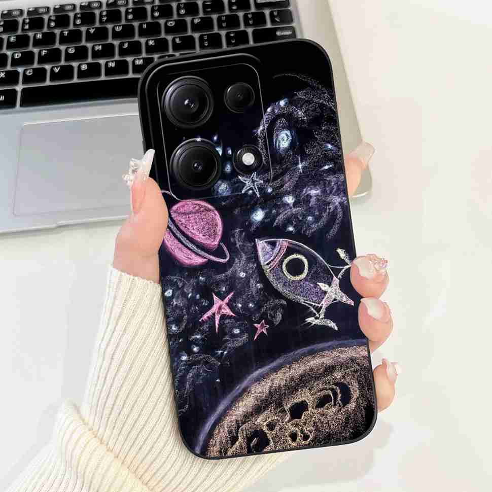 Simple Silicone Case For Redmi Note14S 4G Cute Panda Rabbit Shockproof Back Cover Note14 For Xiaomi Redmi Note 14 14S Cases