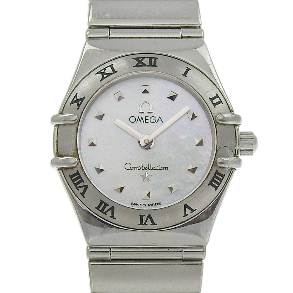 Omega Constellation My Choice Watches 1561.70 Shell White shellDial Stainless Steel Quartz Analog Display Women Used