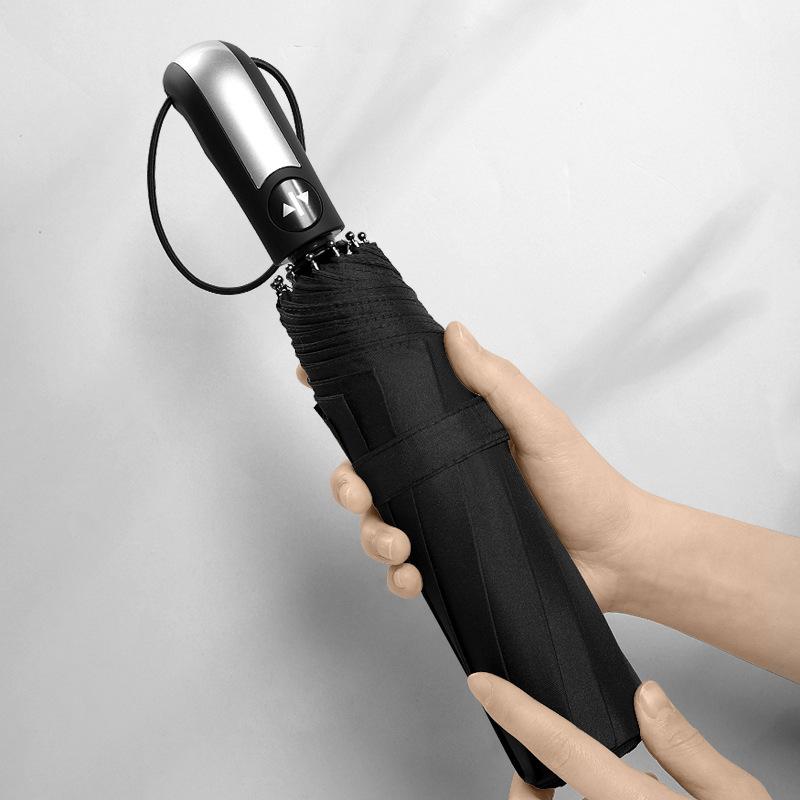 11 Bone Automatic Umbrella Vinyl Folding Weather and Rain Umbrella UV Protection Parasol Custom Sun Umbrella Portable