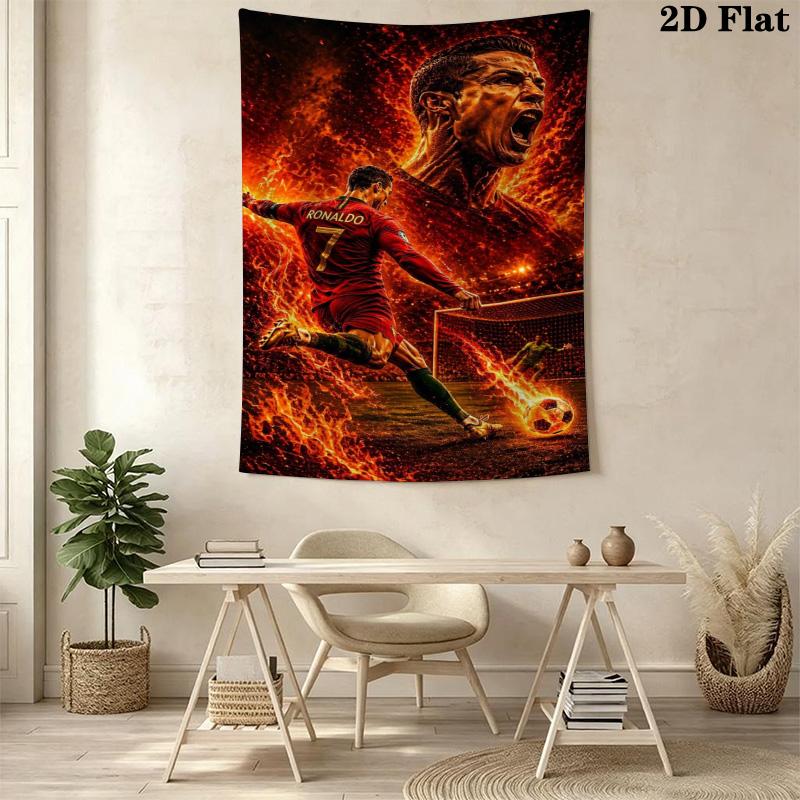 Portugal'S Fire Soccer Passion Ignites Threepiece Set 1 Duvet Cover 2 Pillowcase Without Core Christmas Birthday Gift