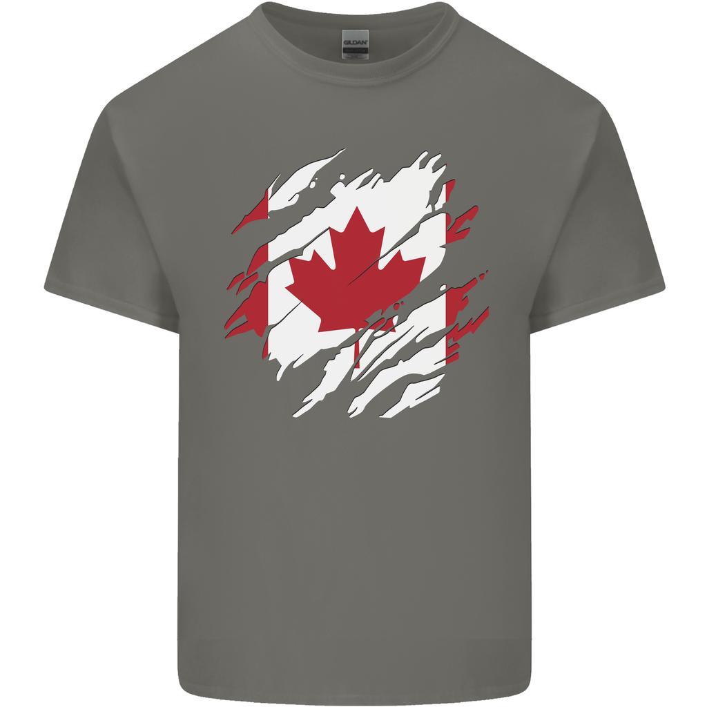 Torn Canada Flag Canadian Day Football Unisexs Light Cotton TShirt