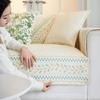 Polyester Cotton Sofa Cover for Living Room Leaf Edge Bohemian Universal Sofa Mat Embroidery Non-Slip Sofa Cover Home Cushion