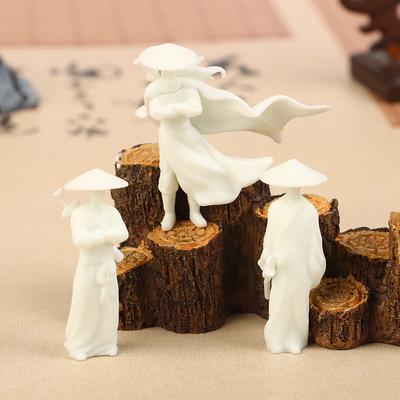 Miniatury pohádkové zahrady 1ks Cool čínské Kung Fu šermíř Figurka Rozložení pískového stolu Mini zahradnické potřeby Dekorace na stůl