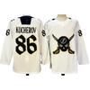 Mens Ice Hockey Jersey Retro Style Embroidered Number 86 Practice Uniform Adult Players