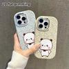 Phone Case: 2D Flat Design Suitable for iPhone 18 17 16 15 14 13 Pro Protective Case, Couple Style, Hands-on-hips Angry Pose, Christmas and Halloween 