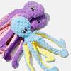 Plush Octopus Dog Toy Squeaky Crinkle Paper Chew Toy Interactive Soft Stuffed Puppy Teething Toy for Tug-of-War Small Medium Large Dogs