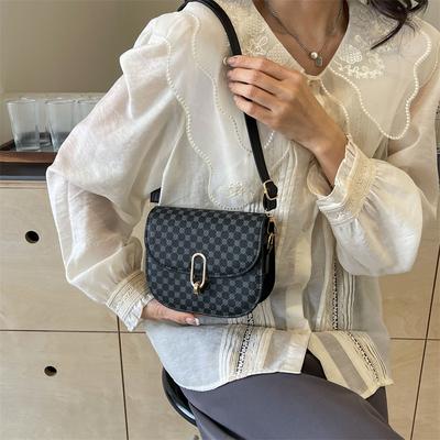 Bags Fashion Shoulder Bag Textured Hardware Small Square Bag Foreign Style Versatile Messenger Bag