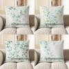 Home Decor Eucalyptus Branch Pattern Decorative Pillow Cover Pattern Cushion Cover Suitable For Sofa Bedroom Car Pillow Cover
