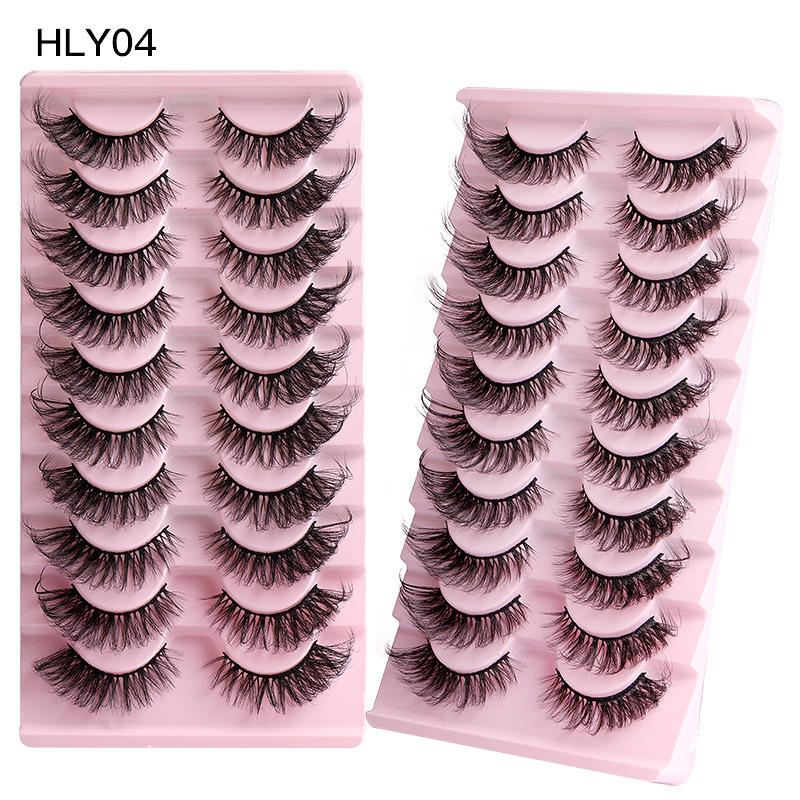 High Imitation Mink False Eyelashes, Multi-Layer Thick Crossed Eyelashes 8D Fluffy Eyelash