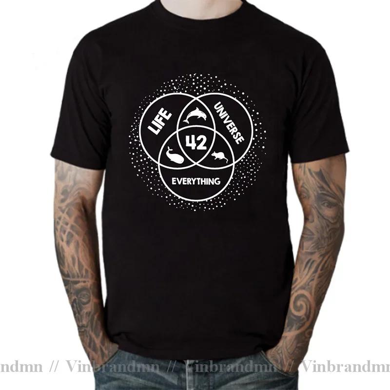 2026 Fashion Custom 42 Hitchhiker Guide To The Galaxy T Shirt Unisex The Meaning Of Life Scifi Tshirts Retro Science Guide Tshir