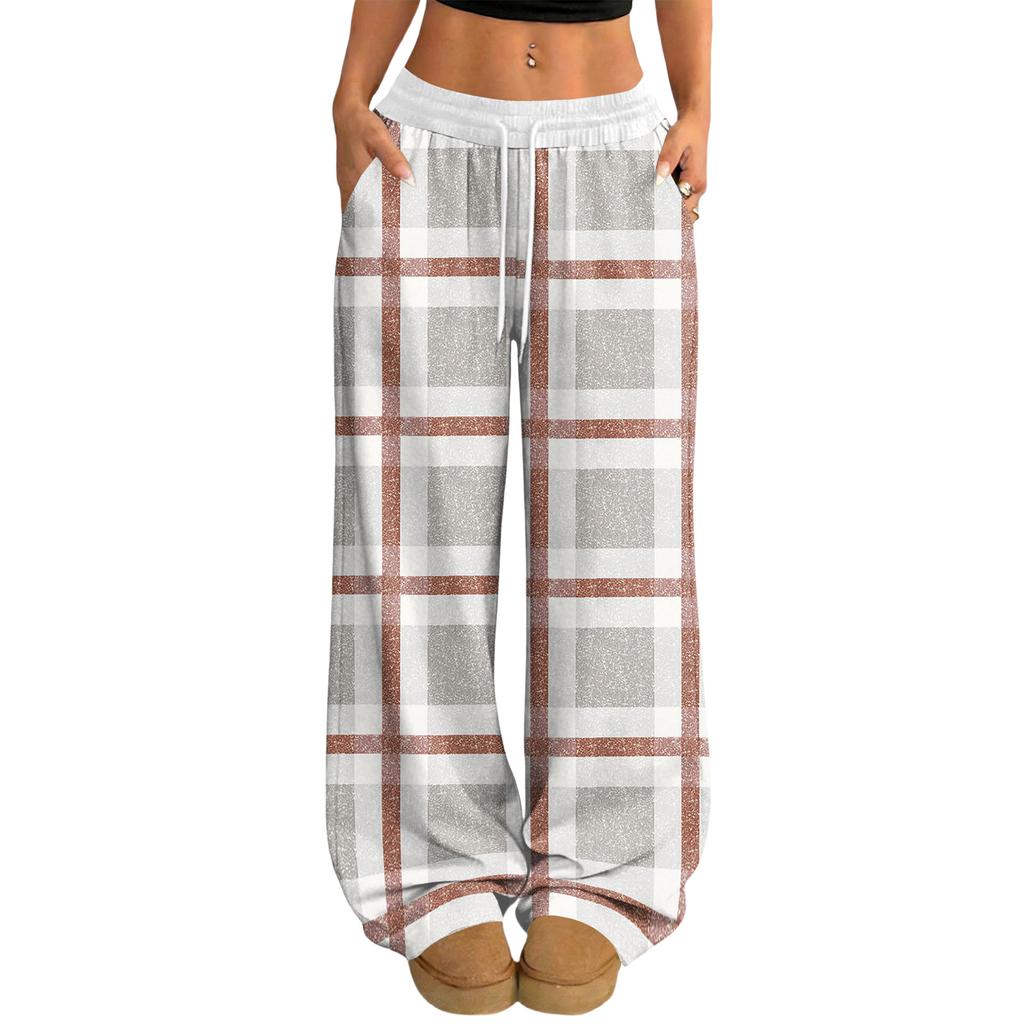 Damen Lässige und Modische Elastische Taille Weite Hose