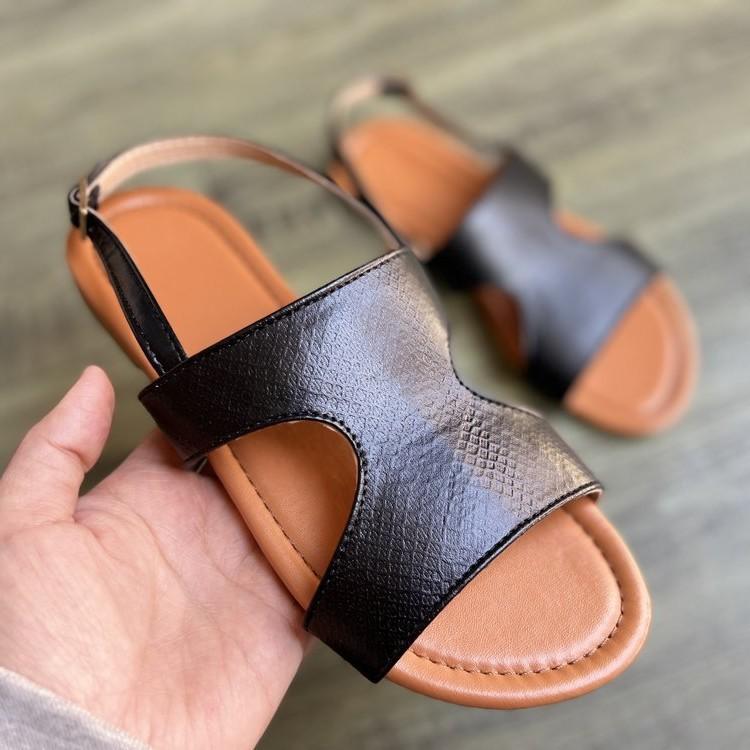 Foreign Trade 2025 Flat Bottom Fish Mouth Sandals Fashion Large Size European and American Style Summer New Spot Versatile Leopard Breathable