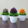 1 SET Gift Desktop Ornament Home Decor Artificial Flower Fake Potted Simulation Bonsai Plastic Plant