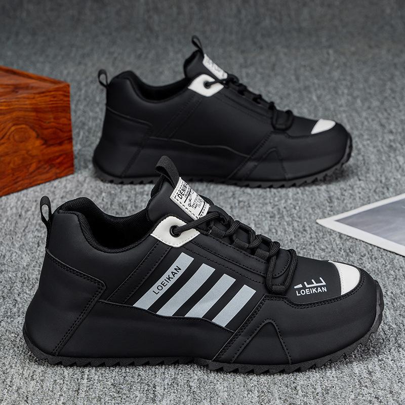 

Large size walking shoes spring 2025 new men s casual single shoes sports shoes soft sole trend dad shoes 44 чорний