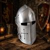 Handmade Steel Barbuta Helmet  Silver Finish Knight Armor Display
