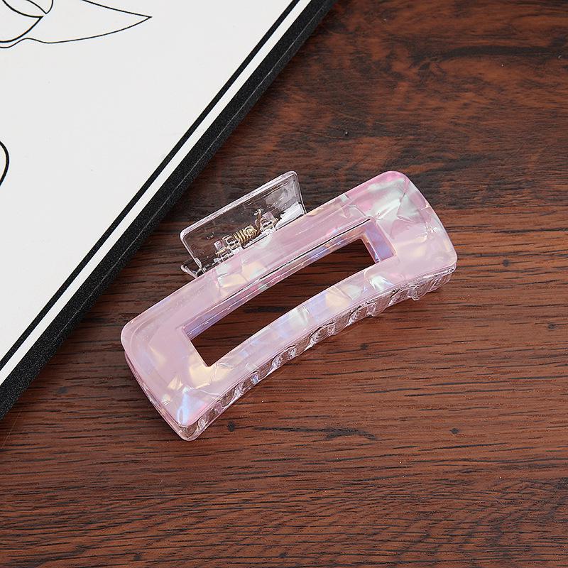 Korean Fashion Transparent Candy Color Square Hair Clip - Imitation Acetate Shark Clip for All Hairstyles