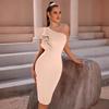 Amazon's New Dress Dress, European and American Sexy and Fashionable Night Show Slanted Shoulder Single-neck Sleeveless Women's Dress