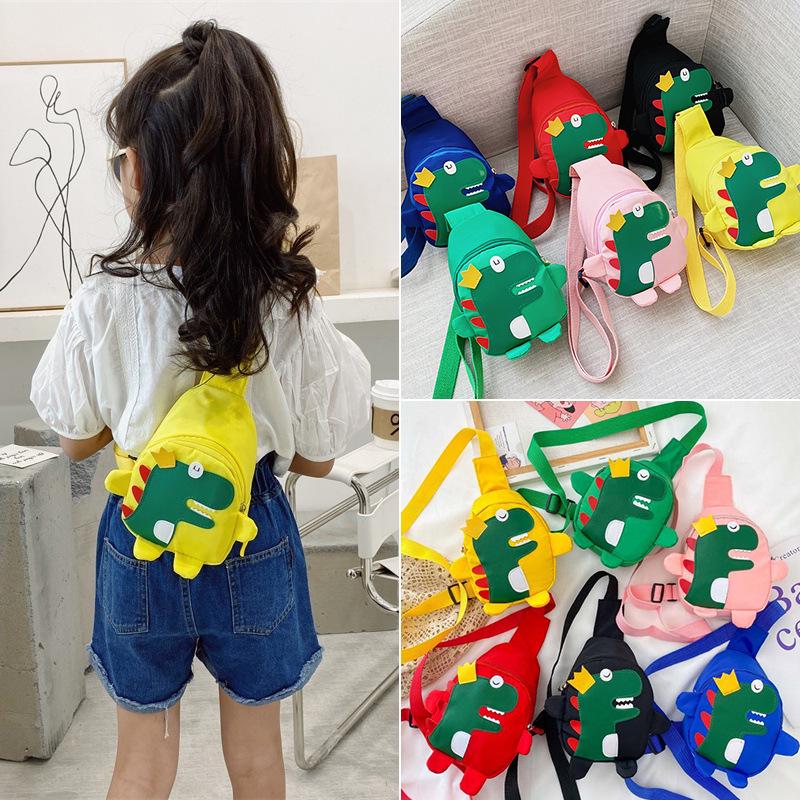 Sac à bandoulière pour enfants dinosaure de dessin animé - Sac d'école mignon à une épaule pour tout-petit