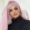 Muslim Plain Crinkle Hijabs Heavy Chiffon Scarf Arab Crepe Shawl Wraps Islamic Headband Solid Color Foulard Women