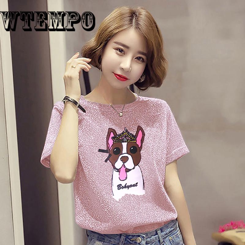 

Summer Women Fashion Casual Simple Letter Print Round Neck Short Sleeves Creative T-shirt