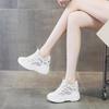 Inner height-increasing mesh shoes women's 2025 summer new thick-soled thin hollow mesh versatile dad shoes little white shoes women's shoes