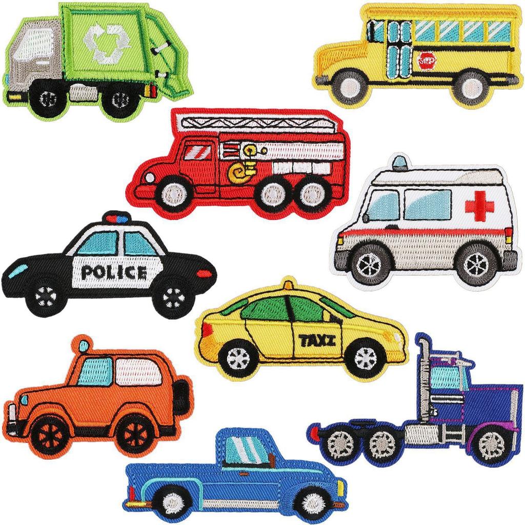 Cute Little Ship Embroidery Cloth Sticker Hot Air Balloon Patch Sticker Children'S Clothing Embellishment Traffic Lights Car Computer Embroidery Label