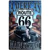 Vintage USA Route  Metal Tin Signs Wall Art Posters  Aluminum Plaque Sign for Garage Cafe Living Room Club Bar Decoration
