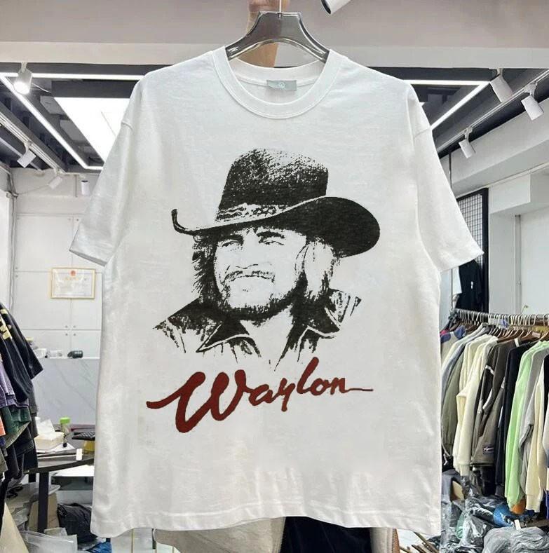 Vintage Waylon Jennings 1984 Tour Jersey Concert White Unisex Shirt S-5XL WA1833 Unisex T-Shirt