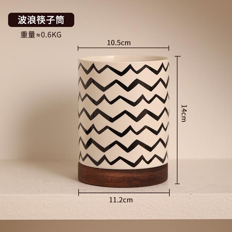 Keramický stojan na lžíce a vidličky domácí prémiová kuchyňská deska odtoková klec na hůlky kbelík na hůlky úložný stojan krabička na hůlky