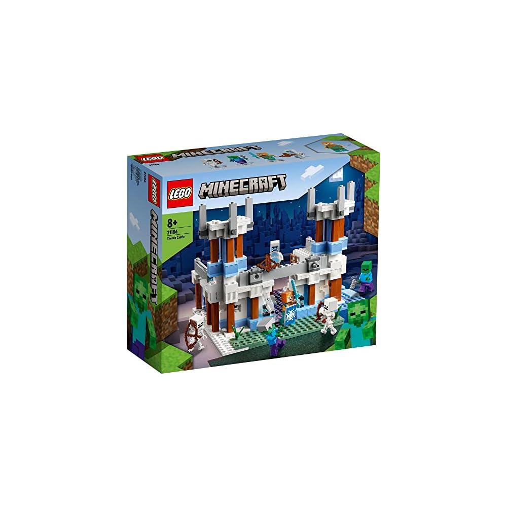 LEGO Minecraft Ice Castle Gift Set 21186 Building Blocks Toy for Kids Age 8 and Up