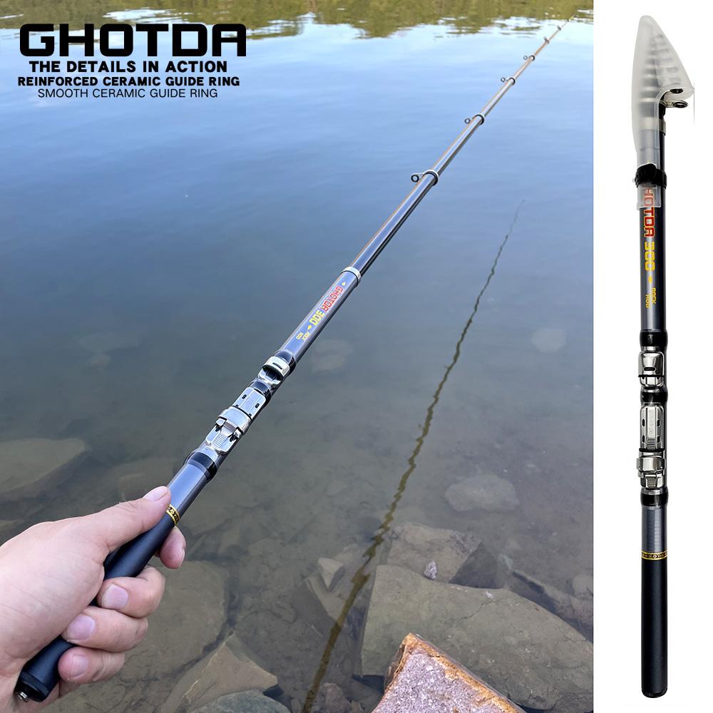 Mini telescopic fishing rod 1.5/1.8/2.1/2.4/2.7/3.0 m Telescopic fishing rod for fishing in rocks